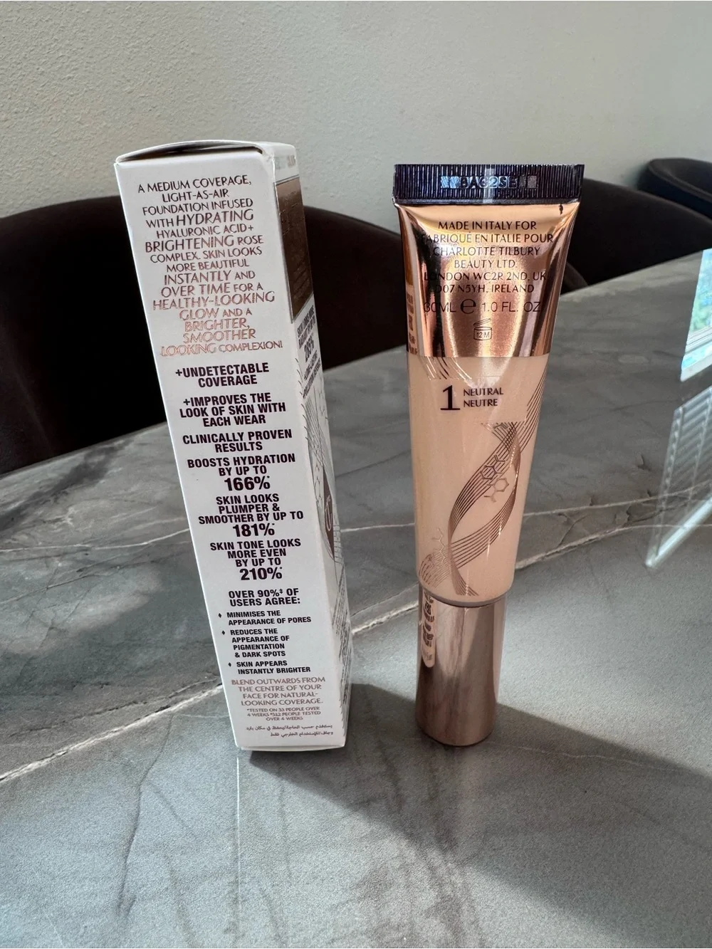 Charlotte Tilbury Beautiful Skin Foundation 1 Neutral